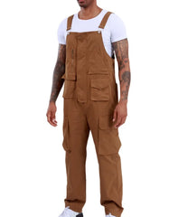 Men's 100% Cotton Overall Baggy Bib Pants