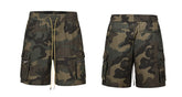Wide Leg Elastic Waist Camouflage Shorts