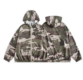 Spring New Design Loose Camouflage Hooded Jacket