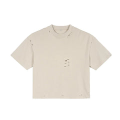 Vintage Distressed Cropped Style 100% Cotton Short Sleeved