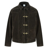 Boxy Fit Suede Deconstructed Jacket