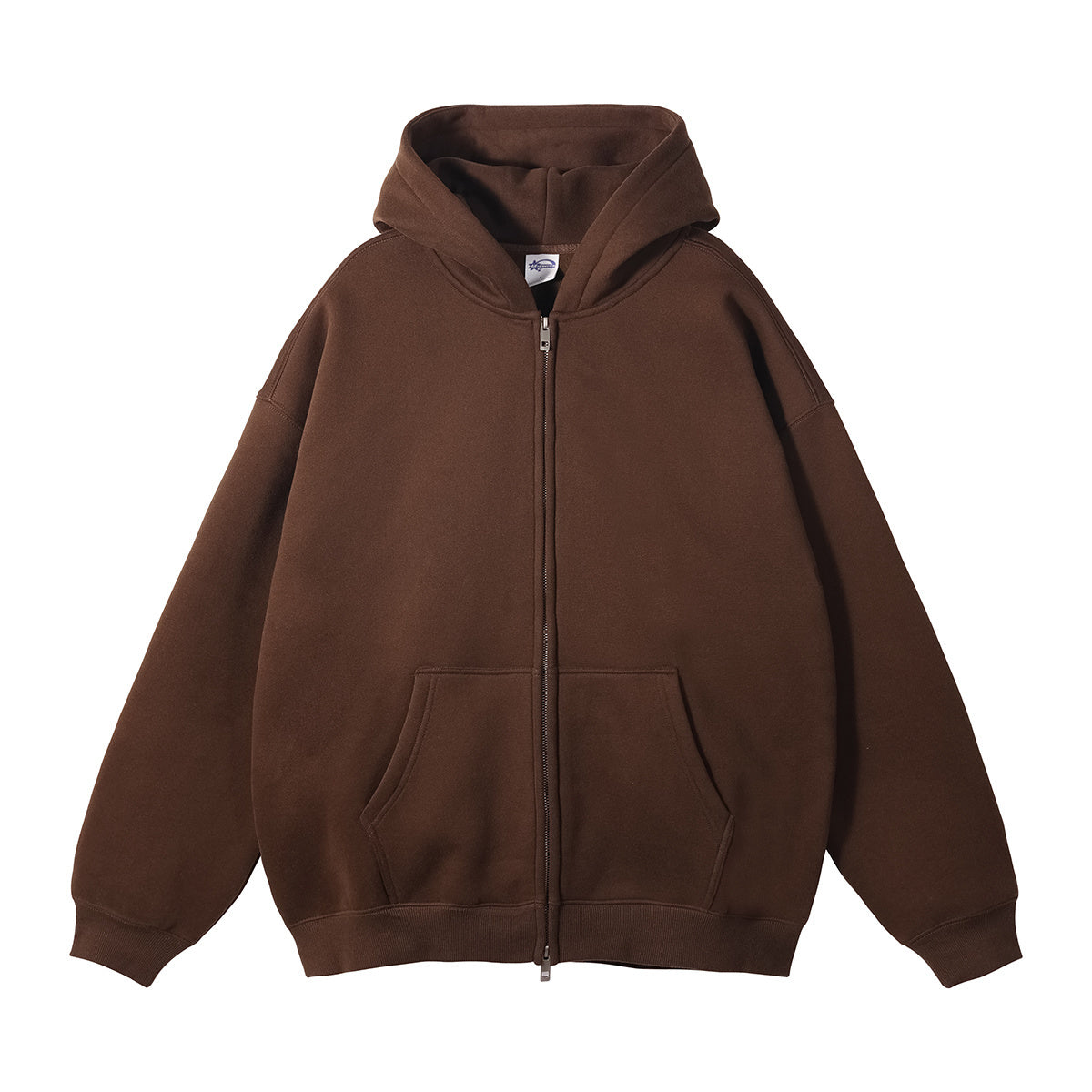 Unisex Solid Zip-up Hoodies