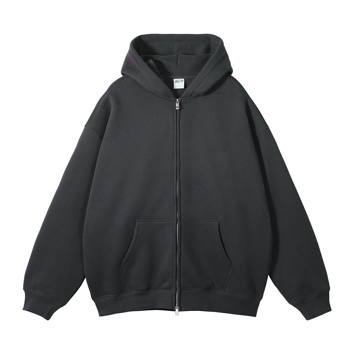 Unisex Solid Zip-up Hoodies