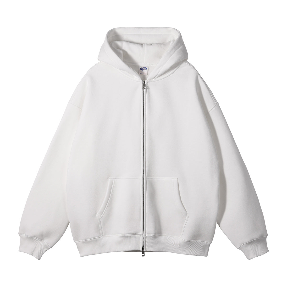 Unisex Solid Zip-up Hoodies