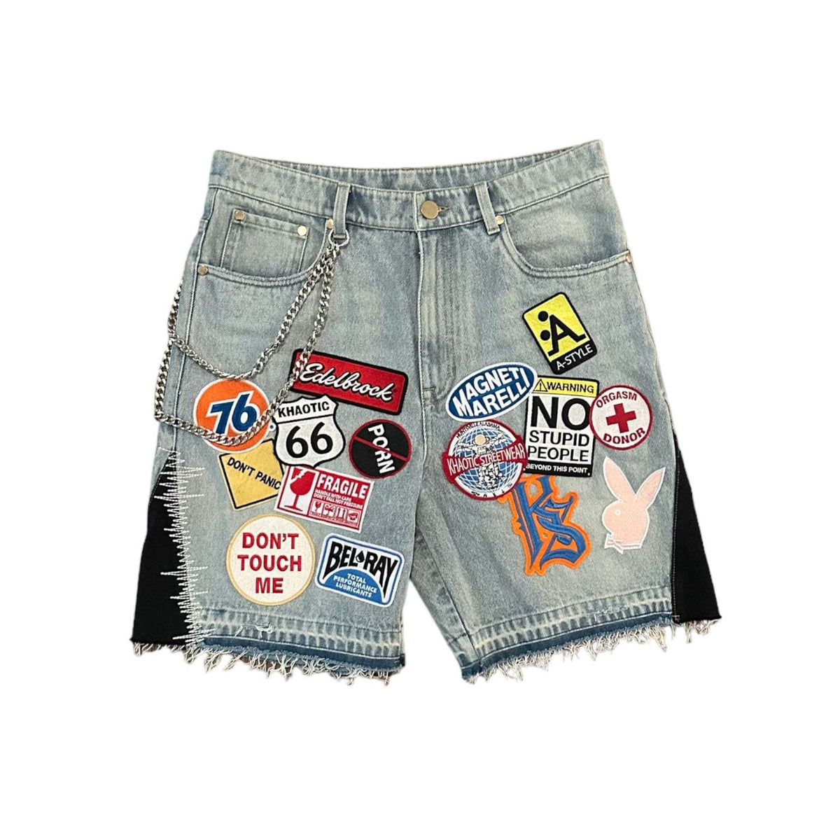 Unisex Patch Logo Denim Jeans
