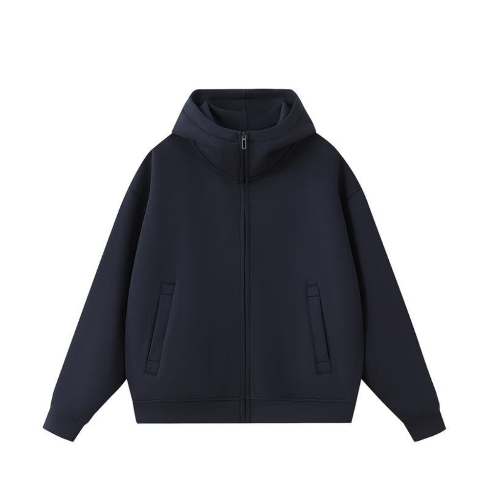Unisex 400g High Neck Zip-Up Hoodies