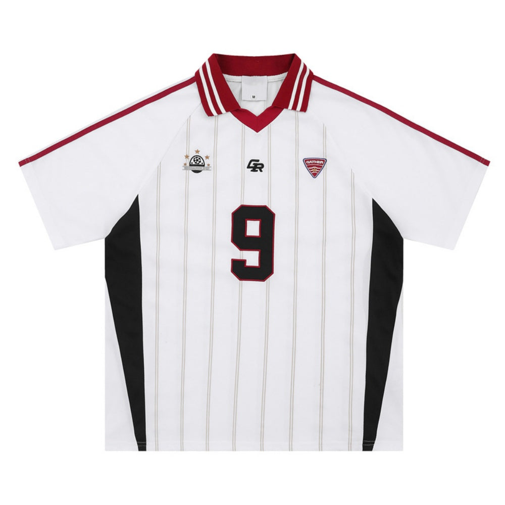 Men's Striped #9 Sports Jersey