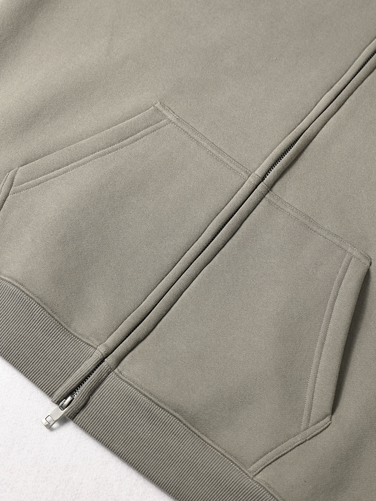 Unisex Solid Zip-up Hoodies