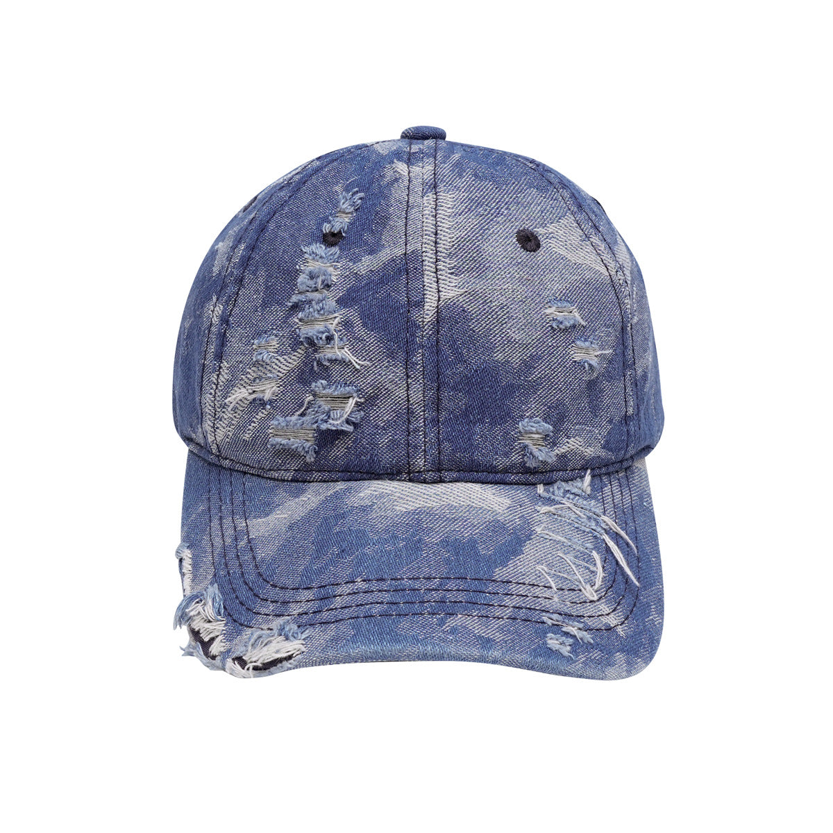 Distressed Denim Baseball Cap