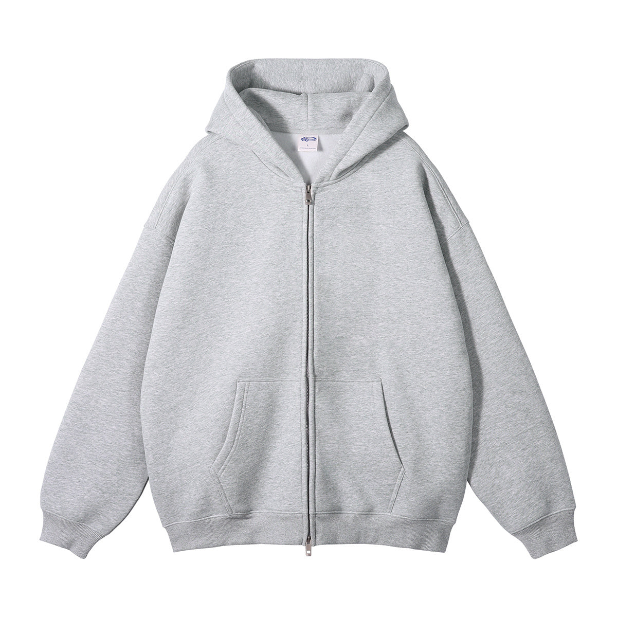 Unisex Solid Zip-up Hoodies