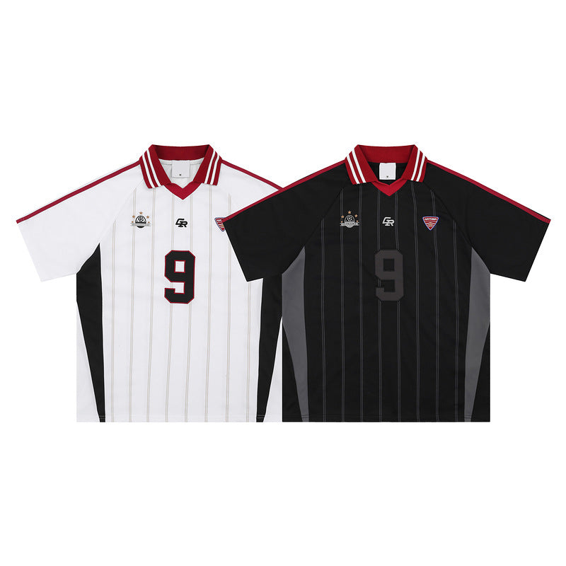 Men's Striped #9 Sports Jersey