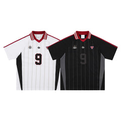 Men's Striped #9 Sports Jersey