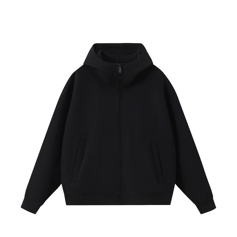 Unisex 400g High Neck Zip-Up Hoodies