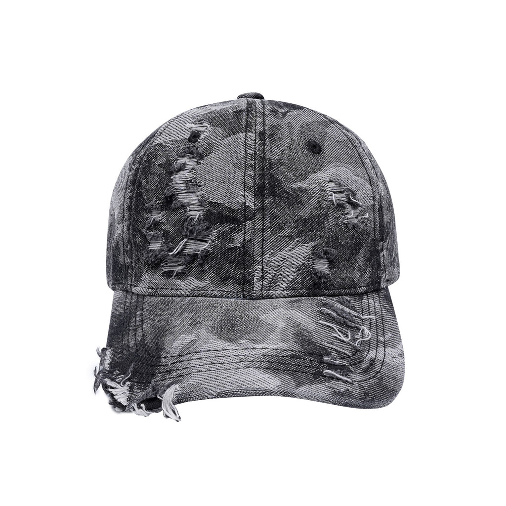 Distressed Denim Baseball Cap