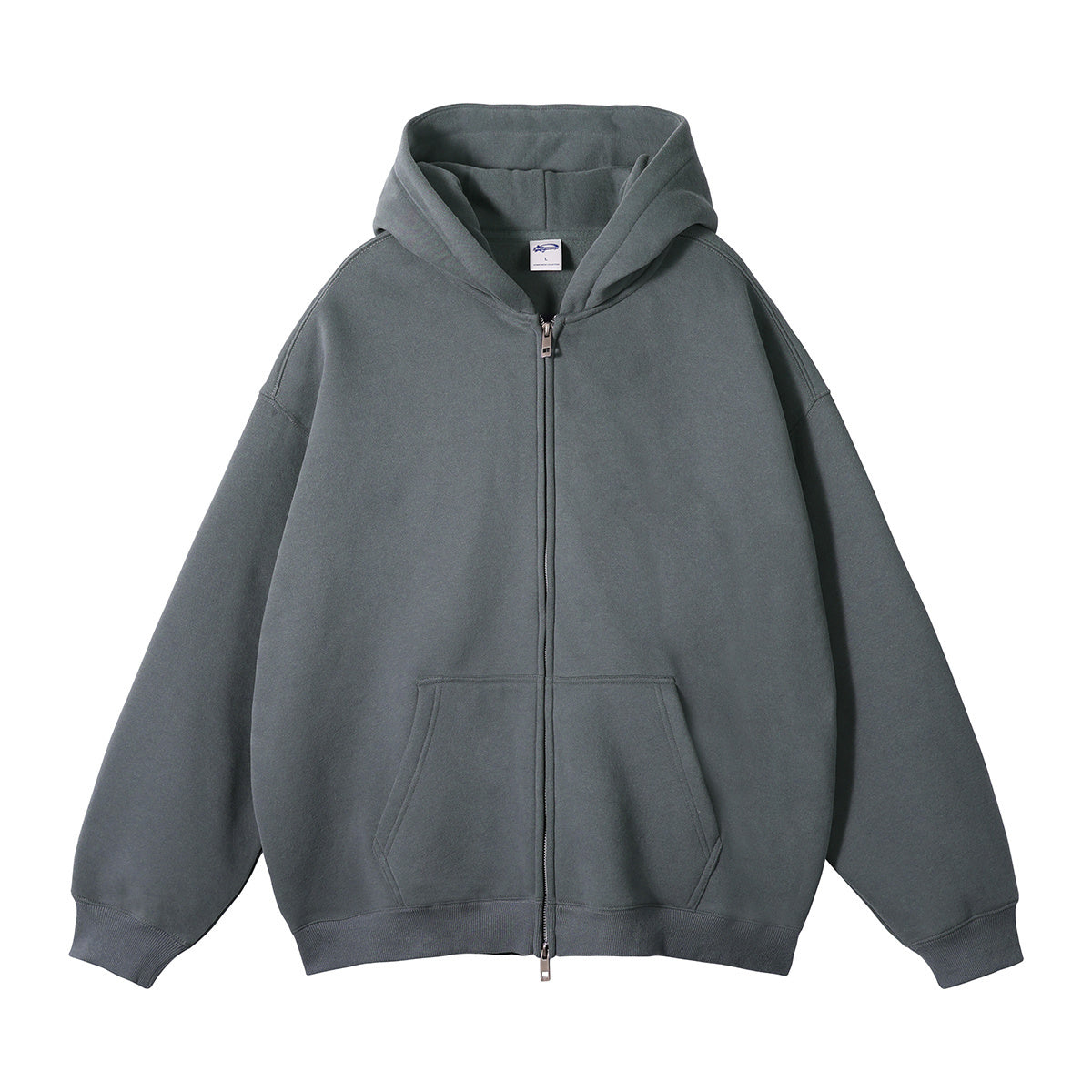 Unisex Solid Zip-up Hoodies