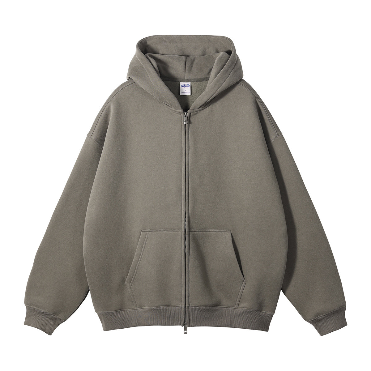 Unisex Solid Zip-up Hoodies