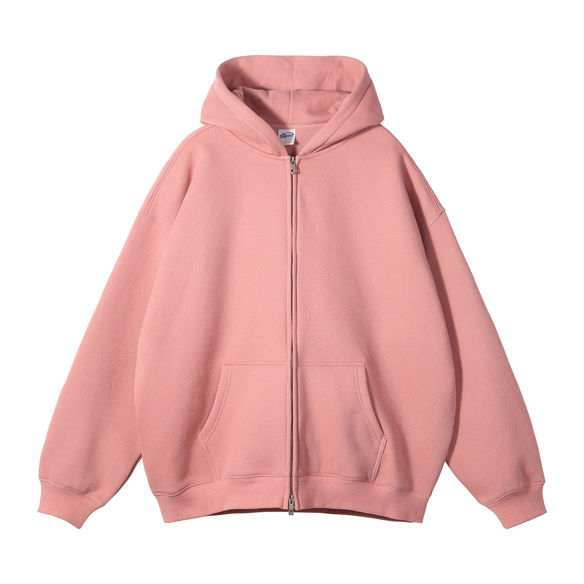 Unisex Solid Zip-up Hoodies