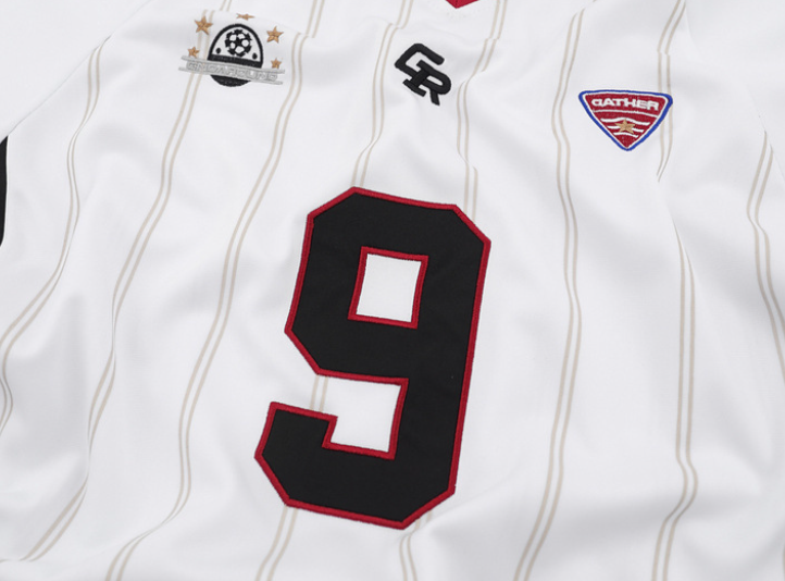Men's Striped #9 Sports Jersey
