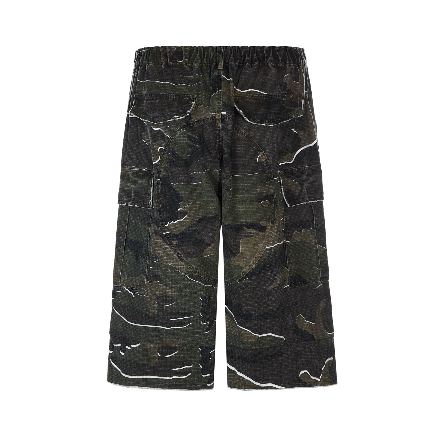 Women's High Waist Capri Jeans-(Camo)