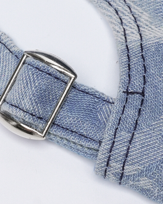 Distressed Denim Baseball Cap