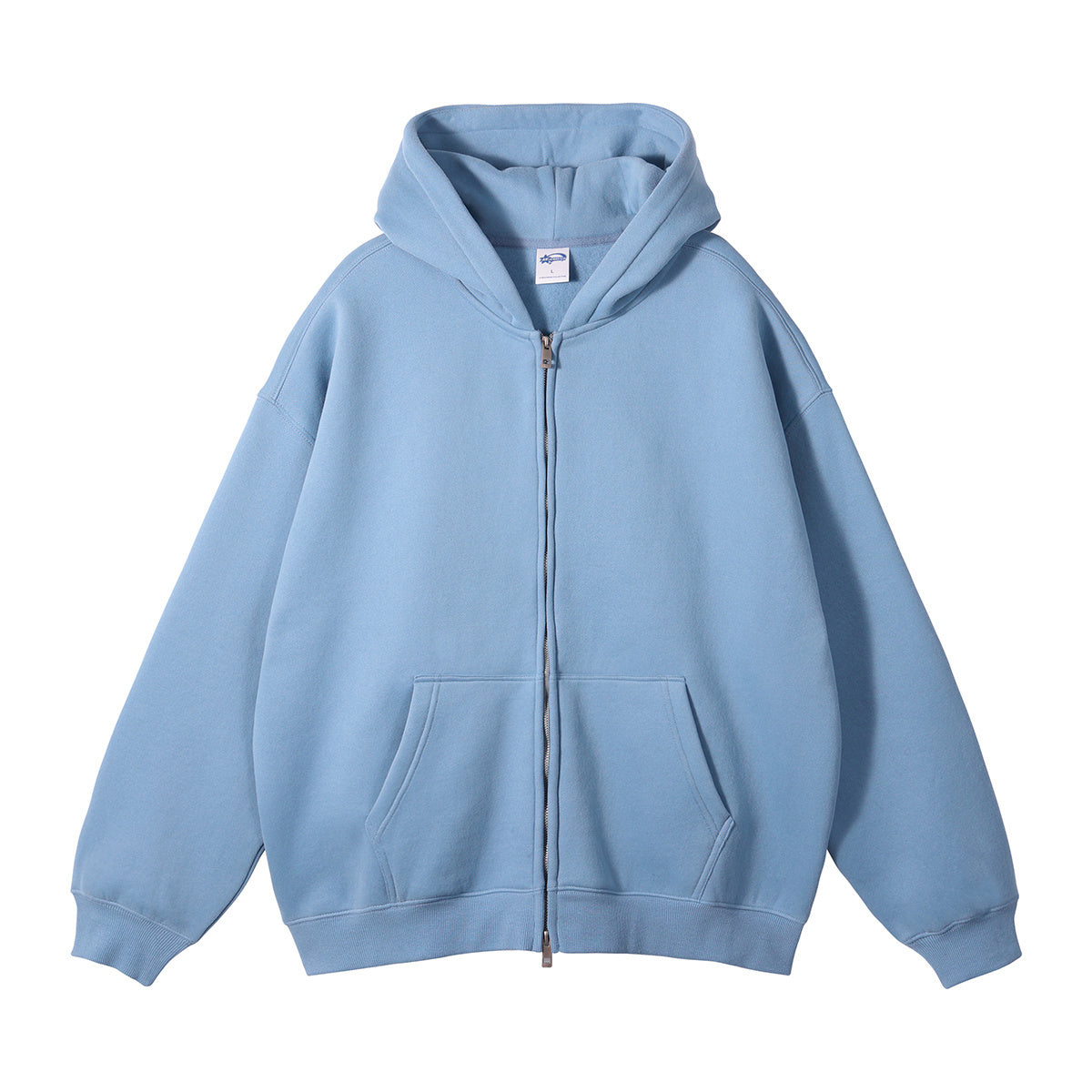 Unisex Solid Zip-up Hoodies