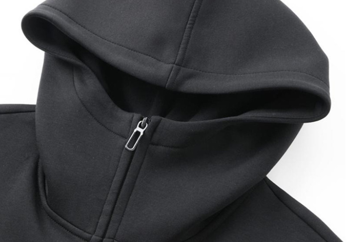 Unisex 400g High Neck Zip-Up Hoodies