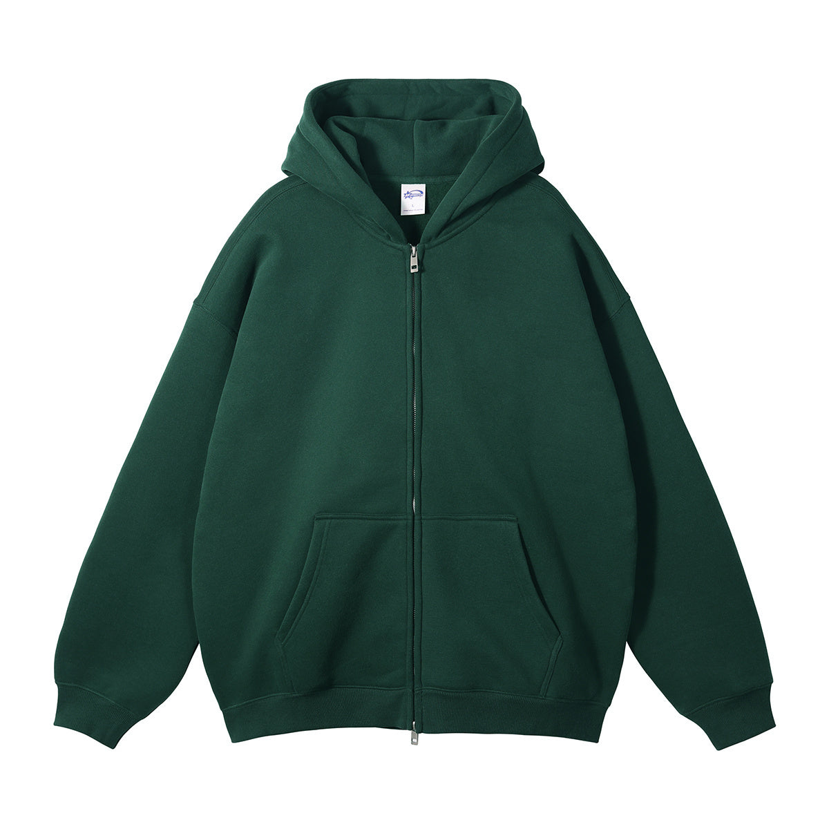 Unisex Solid Zip-up Hoodies
