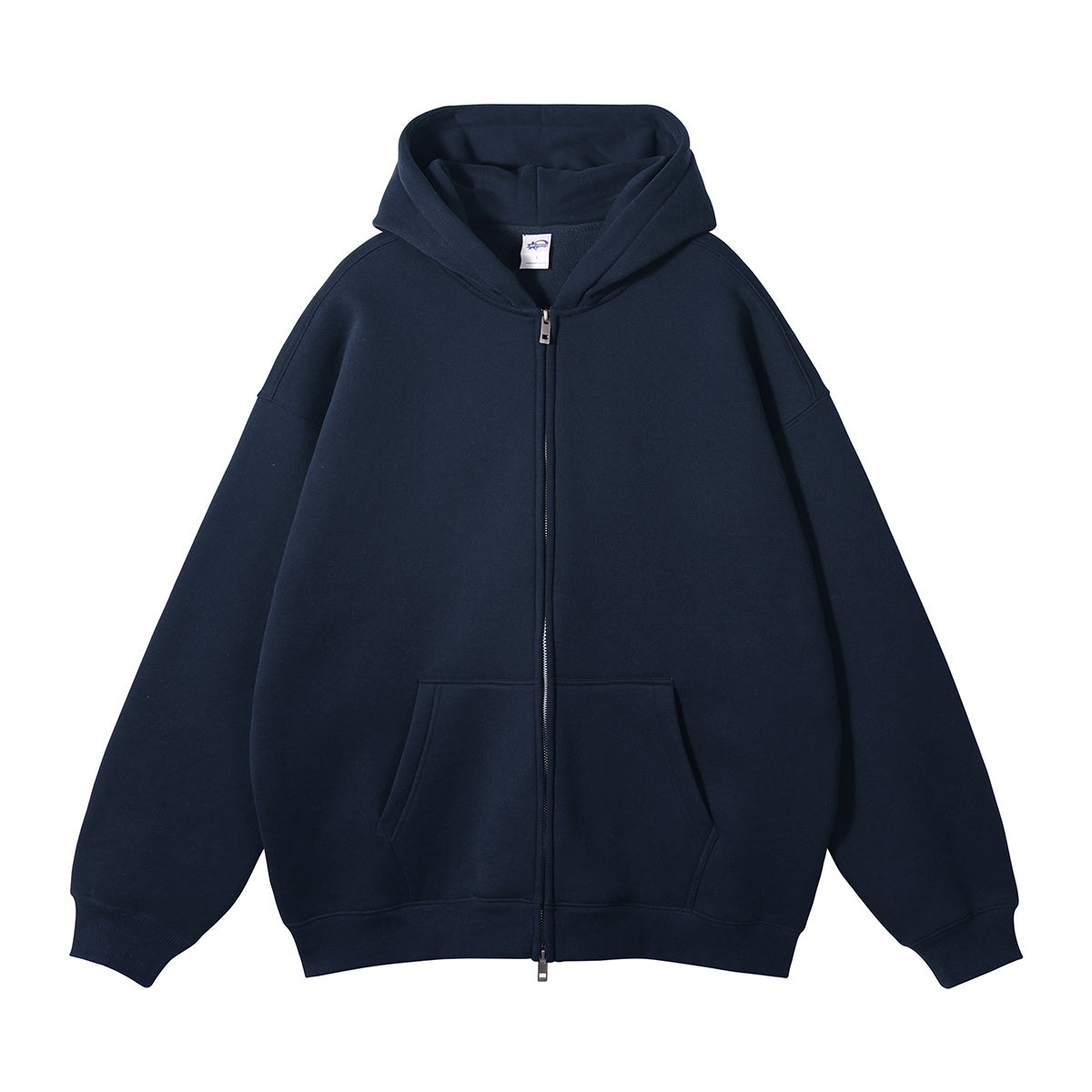 Unisex Solid Zip-up Hoodies