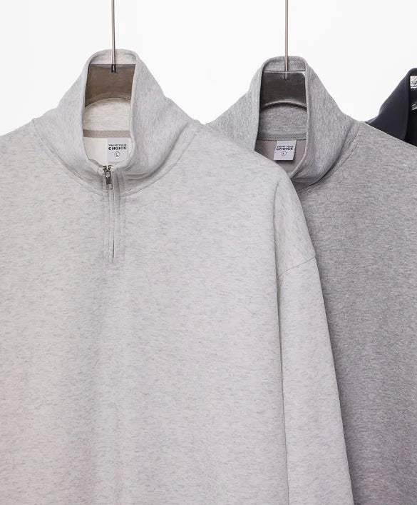 Solid Color Stand Neck Sweatshirts