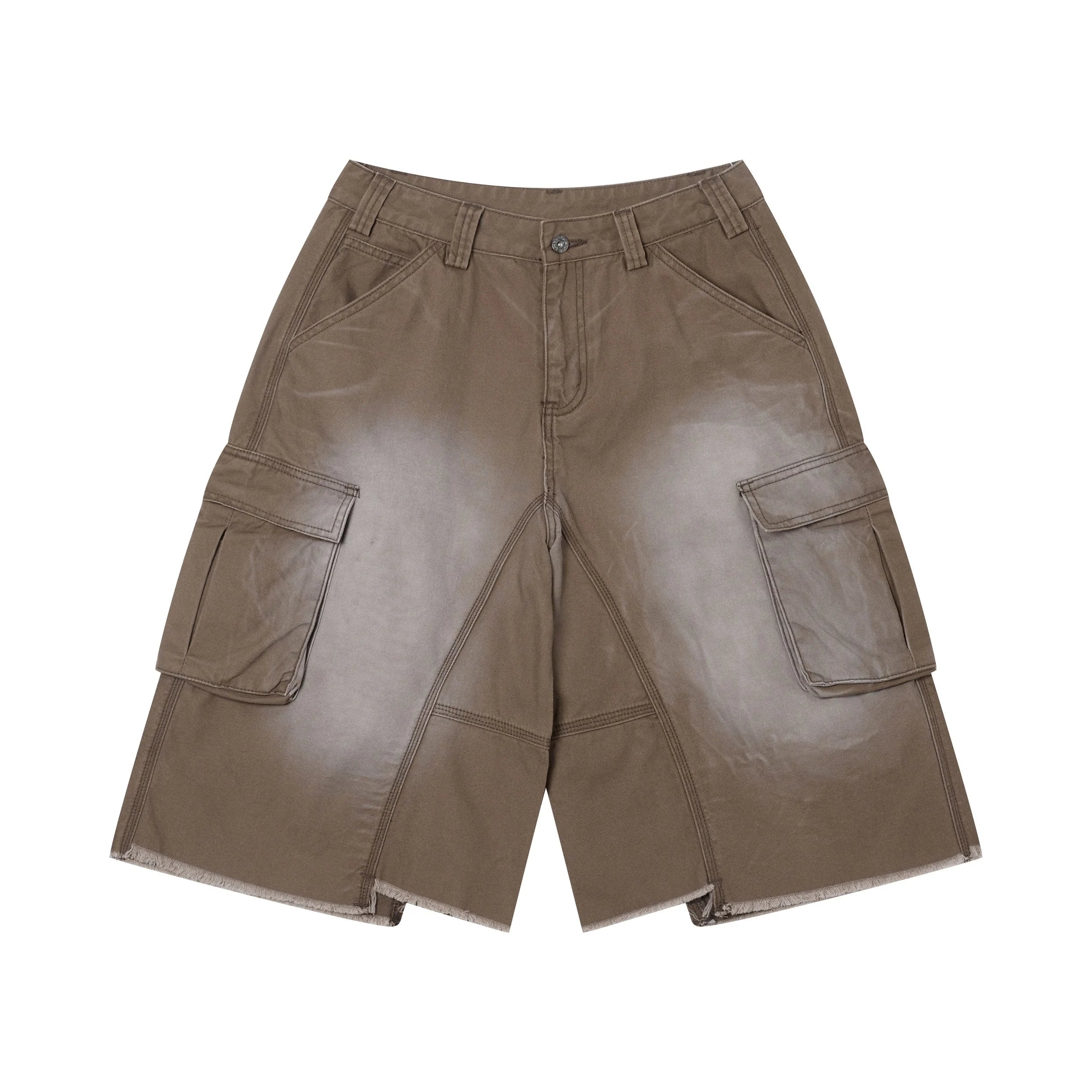 Heavyweight Acid Washed 100% Cotton 310gsm Cargo Shorts