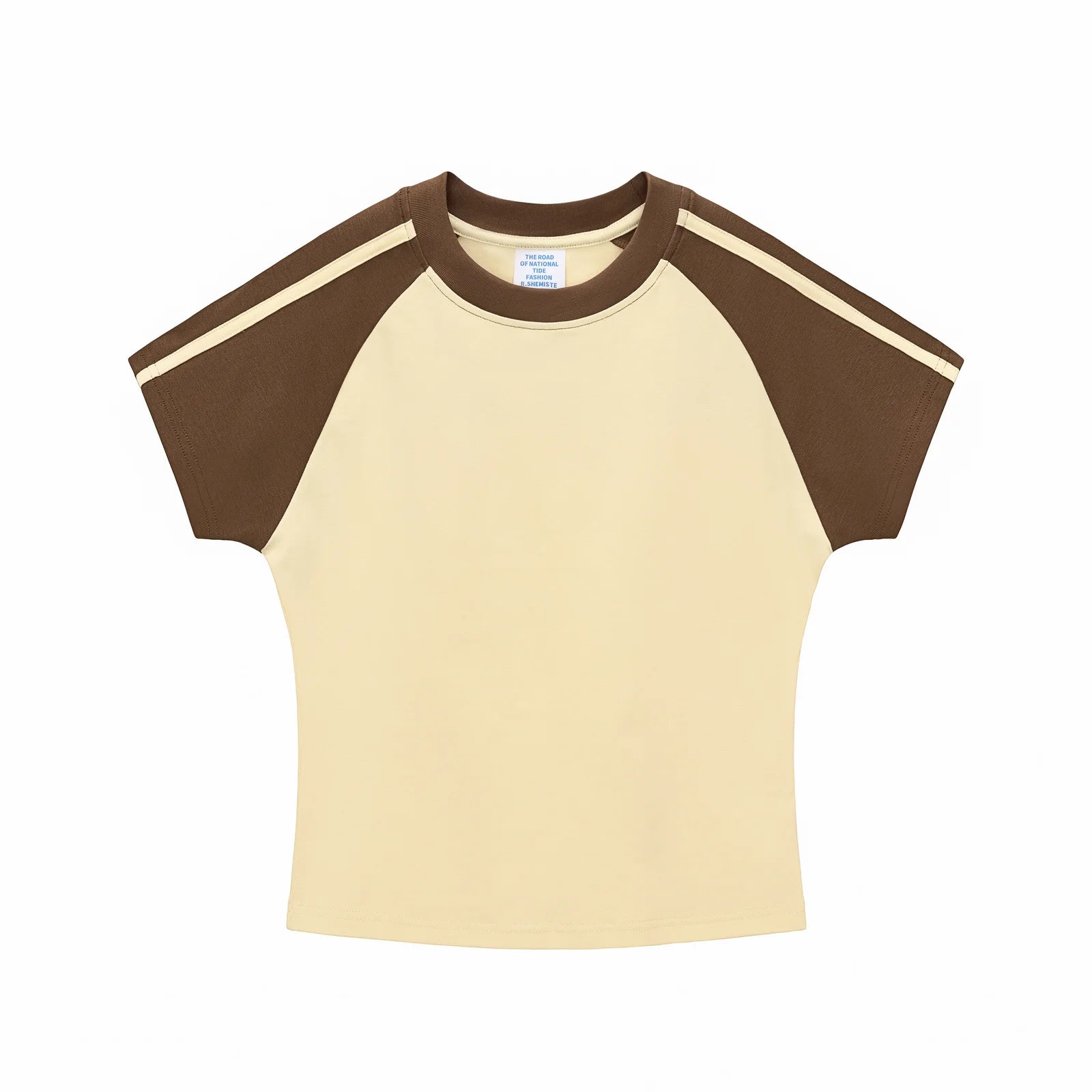 Women's Slim Fit Cotton 260gsm Cropped Sleeve Short Sleeve