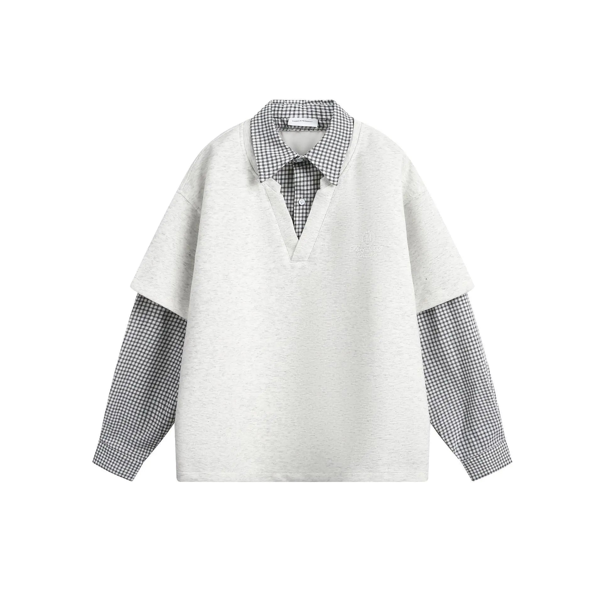 Oversized Polo Shirt Long Sleeve Streetwear