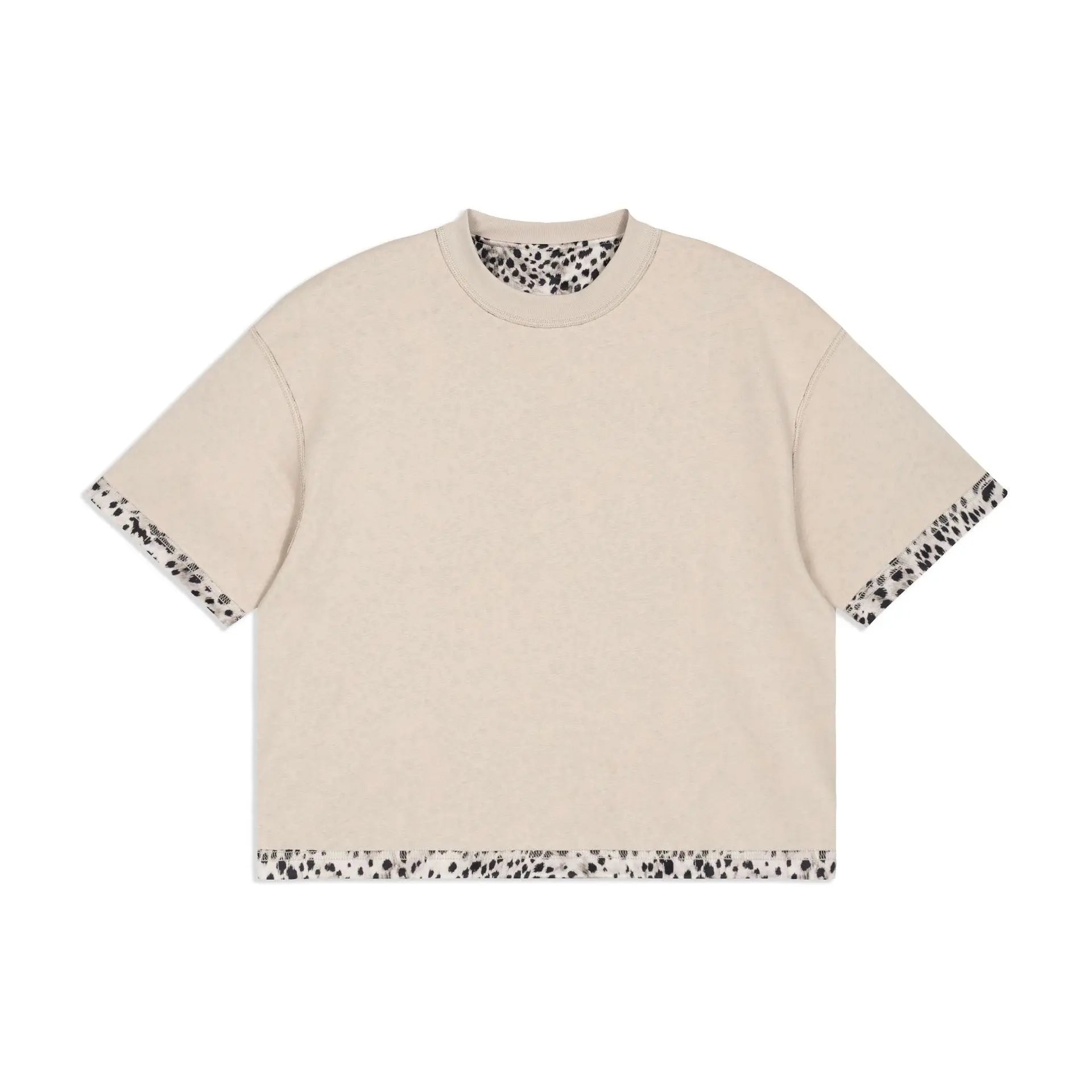240gsm Double-sided Leopard Print Short-sleeved