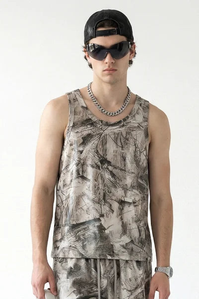 Men's Camouflage Loose Sleeveless