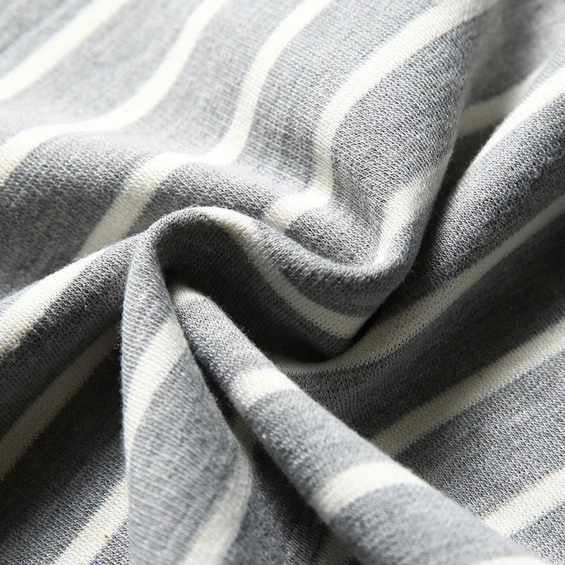 Unisex Loose Striped Long Sleeve Sweatshirts
