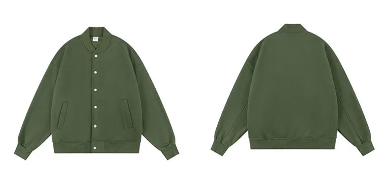 New Style 350gsm Solid Color Baseball  Jacket