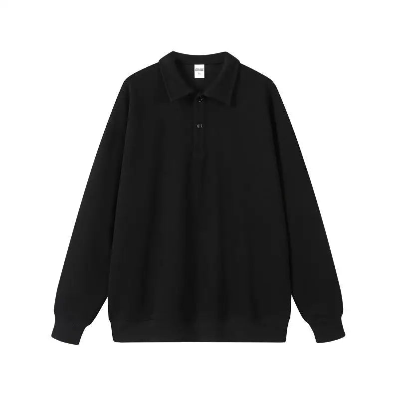 Men's High Street Fashion 350gsm Solid Color Polo