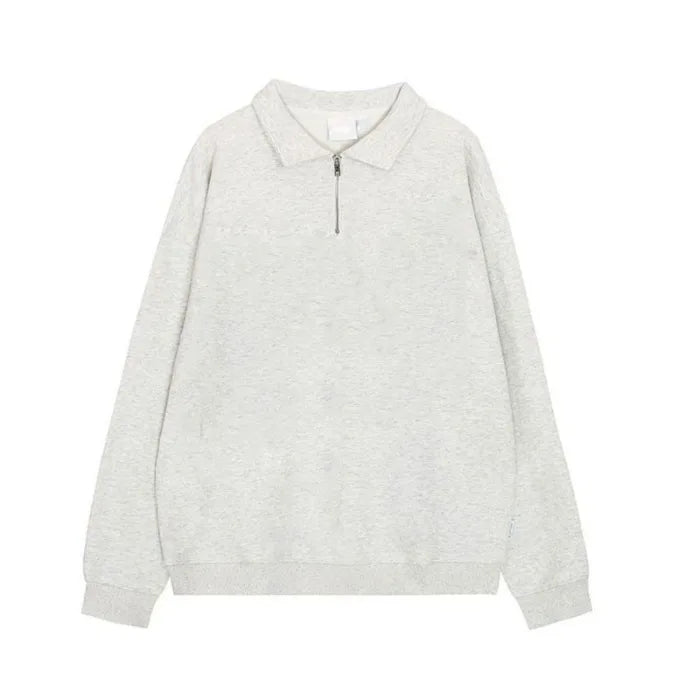 Men's  Half Zipper Oversized Pullover