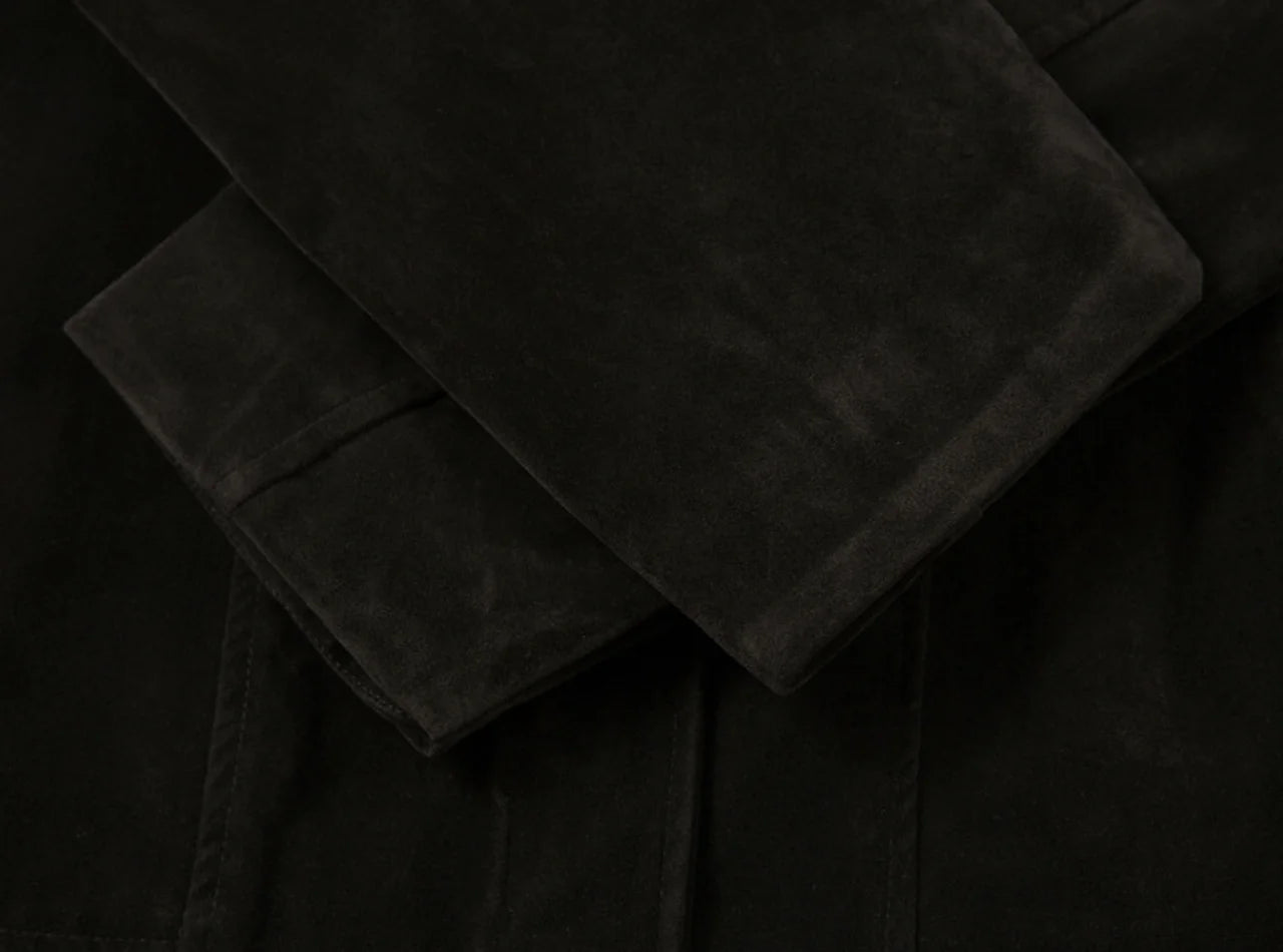Boxy Fit Suede Deconstructed Jacket