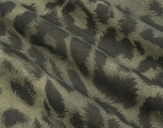 Men Cropped Oversized Leopard Print T-shirt