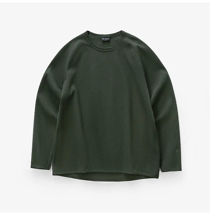 Waffle Knit Long Sleeve Thermal Shirts