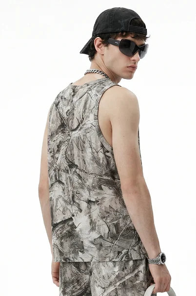 Men's Camouflage Loose Sleeveless