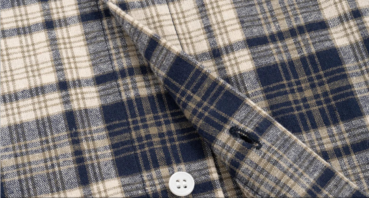 Men's Boxy Fit Streetwear Plaid Short Sleeve