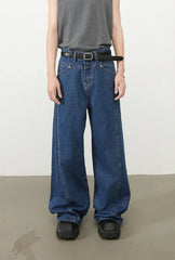 Men's Blank Wide Leg Jeans