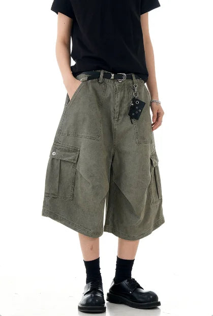 Men's Multi-Pocket Loose Fit Casual Work Shorts