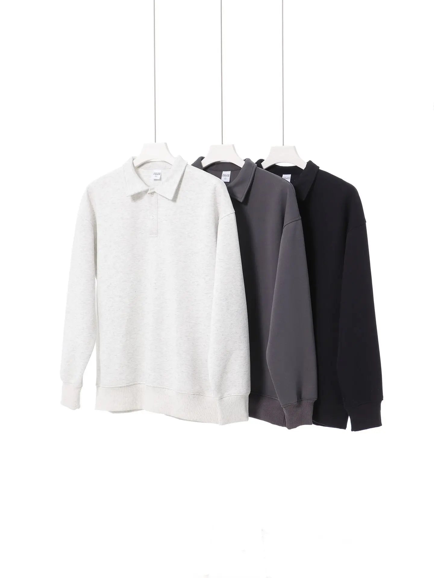 Men's High Street Fashion 350gsm Solid Color Polo