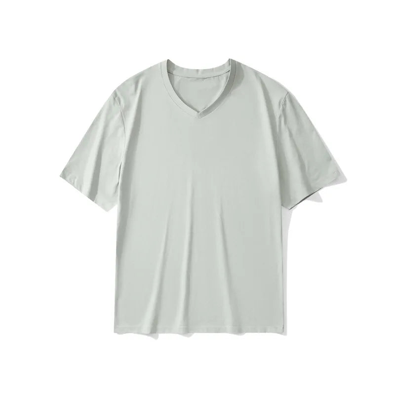 T-Shirts Quick Dry V Neck Short Sleeved