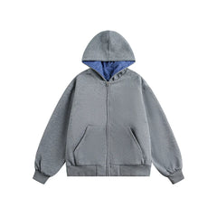 Plaid Reversible Boxy Fit Hoodie