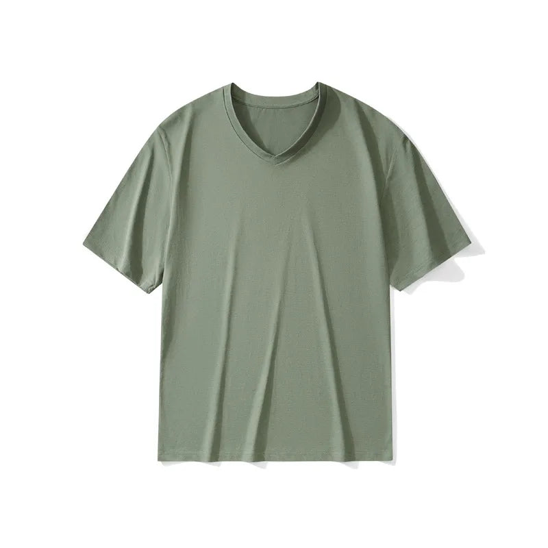 T-Shirts Quick Dry V Neck Short Sleeved
