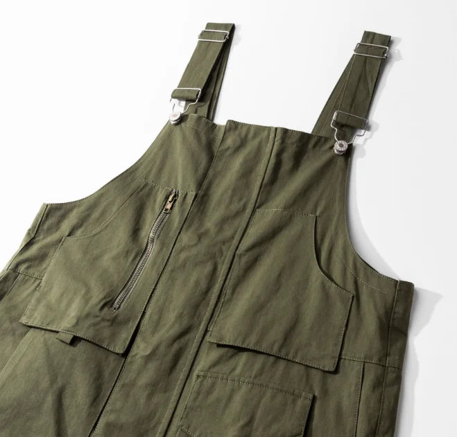 Men's 100% Cotton Overall Baggy Bib Pants